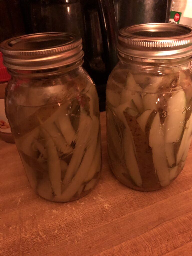 Canning french fries.